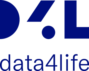 Data4Life (D4L) logo in blue