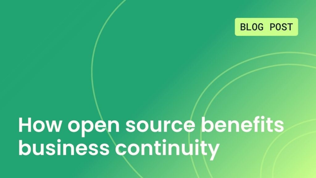 How open source benefits business continuity